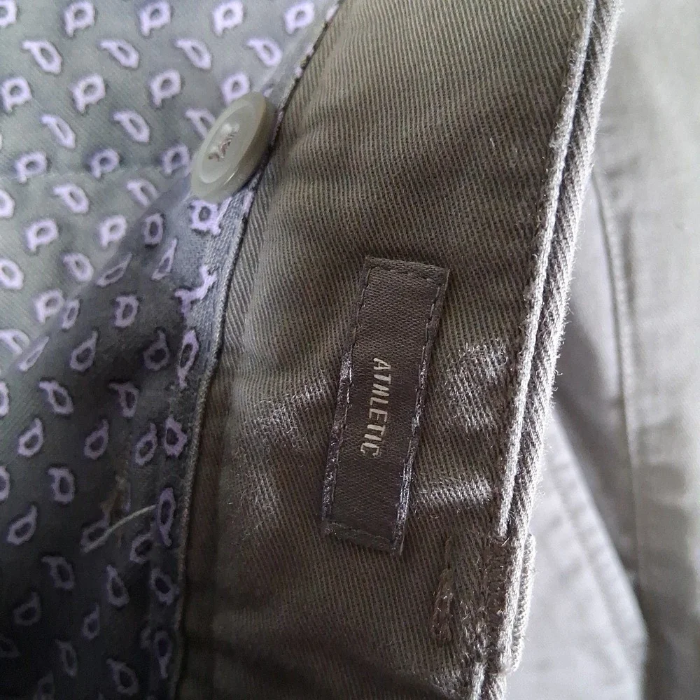 Bonobos Athletic Fit Pants Men Size 33x28 Gray Mid-Rise Straight Leg Flat Front